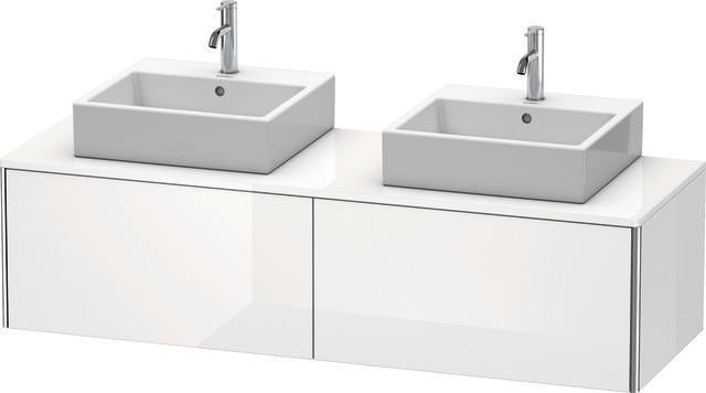 Duravit XSquare Waschtischunterbau 1600 mm wandhängend 2 Auszüge Sanitär-Ahorn seidig-matt