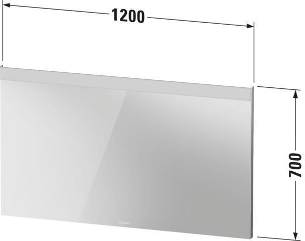 DURAVIT Licht & Spiegel Wandspiegel 600x700mm mit Beleuchtung, Heizung & Sensorschalter – Weiß
