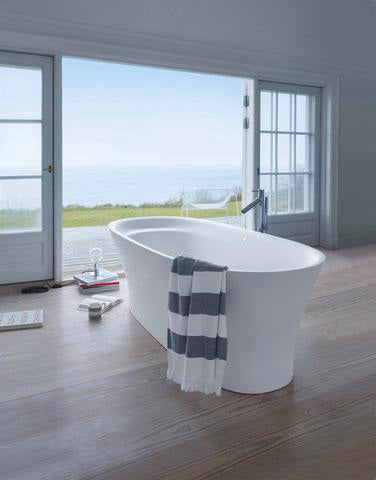 DURAVIT Cape Cod Whirlwanne 1855x885 mm freistehend mit Air-System, 1 Rückenschräge, Weiß Matt