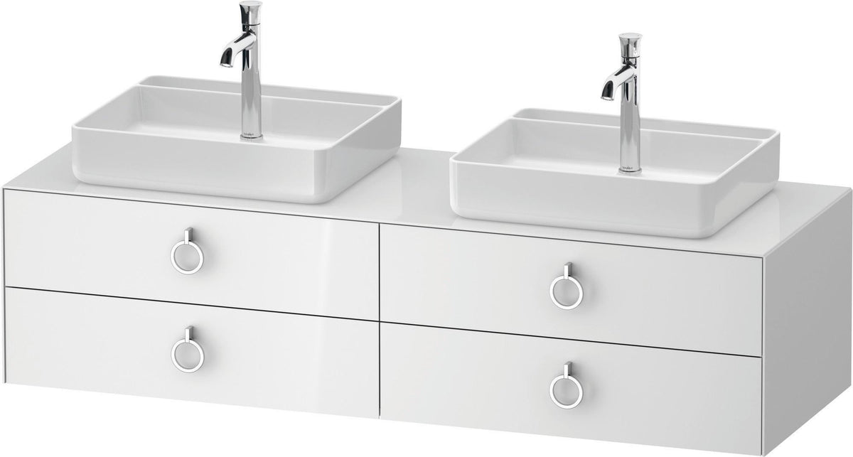 DURAVIT White Tulip Konsolen-Waschtischunterbau 1600 mm, 4 Schubkästen, LED, Philippe Starck
