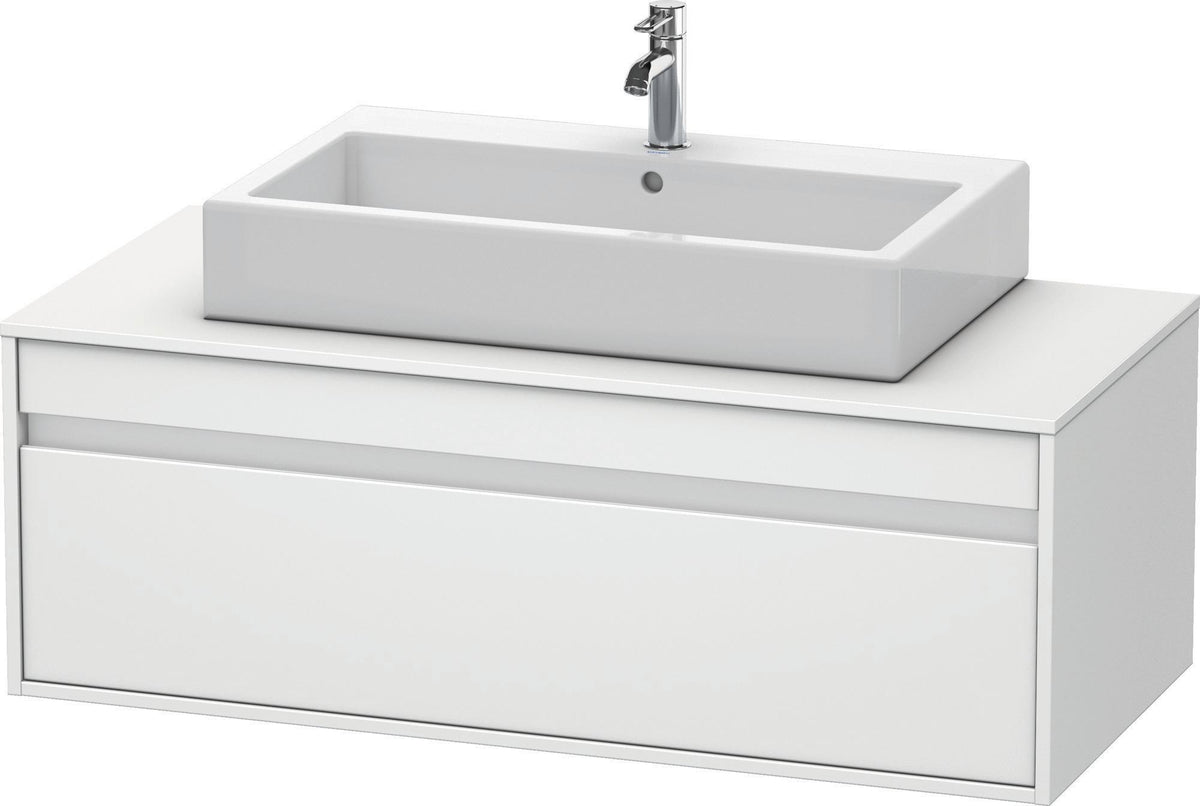 DURAVIT Ketho Waschtischunterbau 1200 mm weiß matt – wandhängend, 1 Auszug, Soft-Close