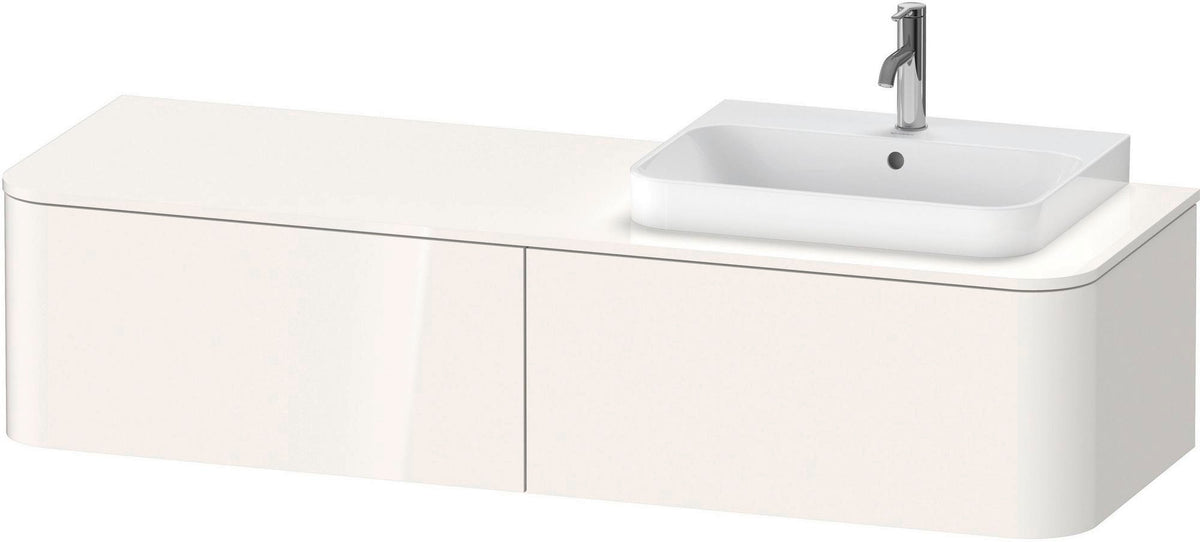 DURAVIT Happy D.2 Konsolenwaschtischunterbau 1600 mm Taupe Supermatt mit 2 Auszügen und Tip-On