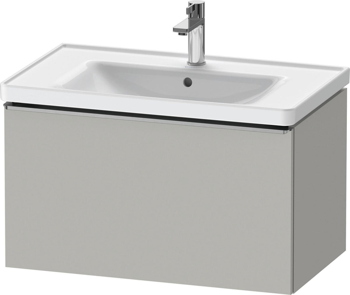 Duravit D-Neo Waschtischunterbau 784 mm Eiche Schwarz Matt mit 1 Auszug und Bronze-Griff