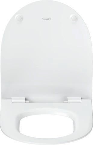 DURAVIT Univavo WC-Sitz D-Form tief 421 mm mit Absenkautomatik und Edelstahl-Scharnieren