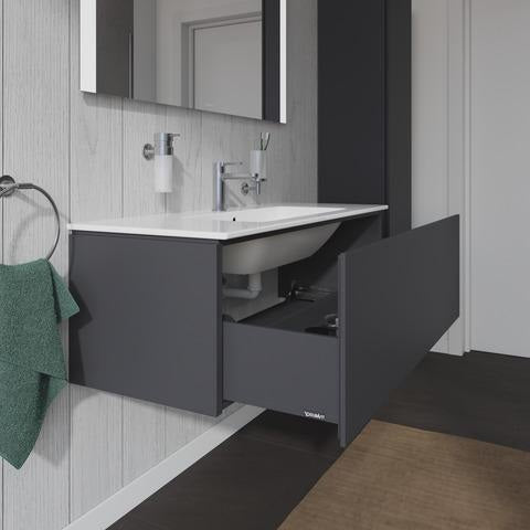 Duravit Hochschrank L-Cube 363x400x1760mm, 1 Tür rechts, graphit matt – Wandhängend mit Soft-Close