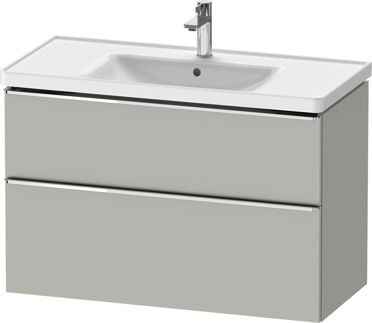 DURAVIT D-Neo Waschtischunterbau 984 mm betongrau matt mit Soft-Close und Bronze-Griff