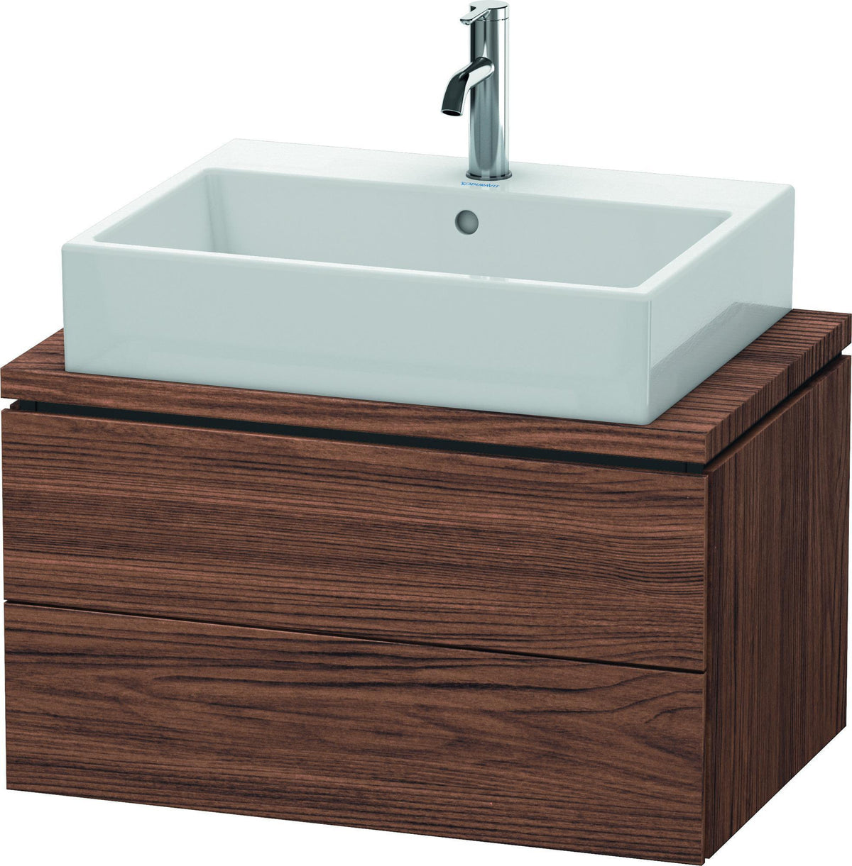 Duravit L-Cube Konsolenwaschtischunterbau 720 mm betongrau matt mit 2 Schubkästen und Tip-On-Technik
