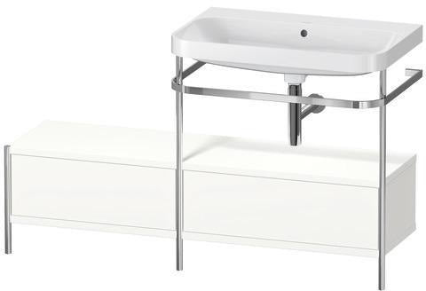 Duravit Happy D.2 Plus Waschtischunterbau 1400 mm mit Metallkonsole und Keramikwaschtisch