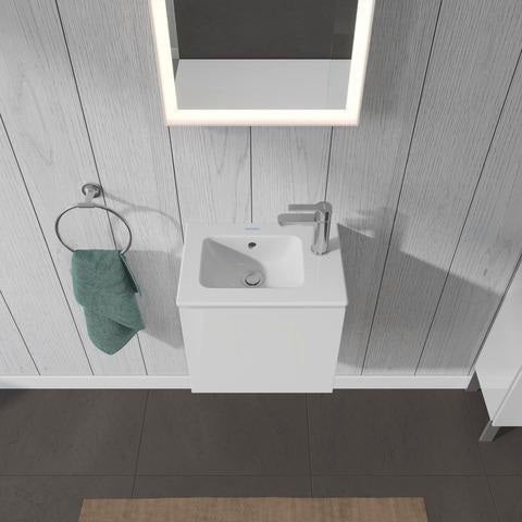 Duravit L-Cube Waschtischunterbau 420 mm wandhängend, 1 Tür rechts, weiß matt – Christian Werner Design