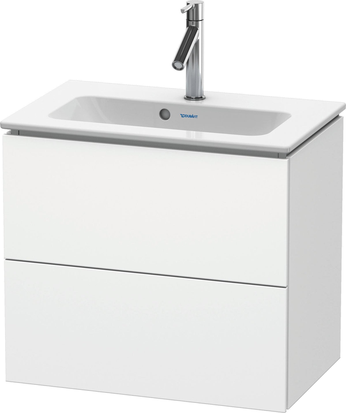 Duravit L-Cube Waschtischunterbau 620 mm Weiß Matt mit 2 Schubkästen und Tip-On Technik