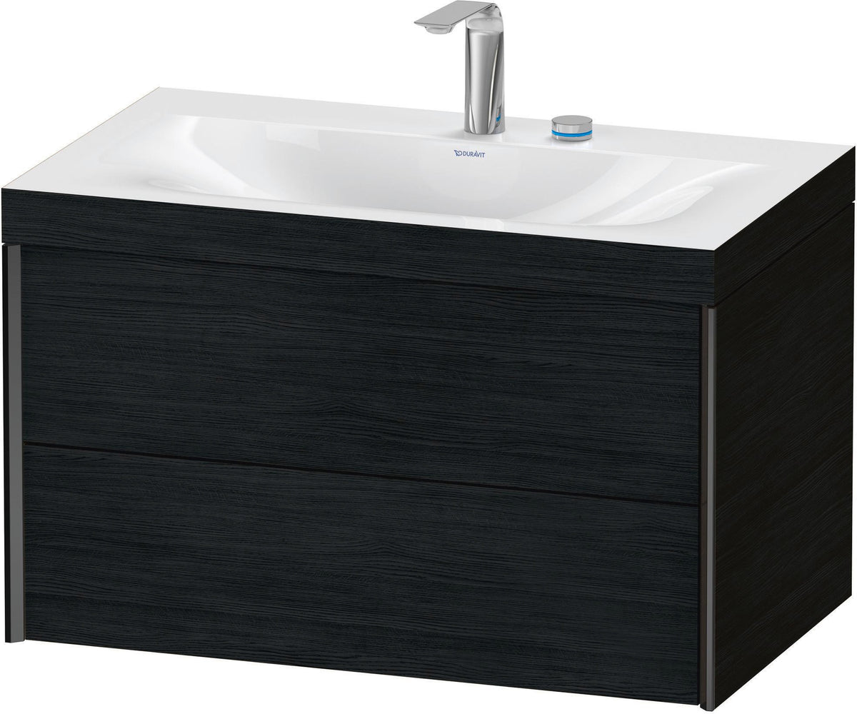 DURAVIT XViu c-bonded Waschtischset wandhängend 800x480x503mm mit 2 Schubkästen, Push-Open und Soft-Close