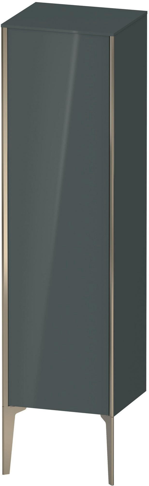 Duravit Halbhochschrank XViu 1330 mm, 1 Tür, dolomiti grey hochglanz, wandhängend, Push-Open