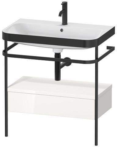 Duravit Waschtischset Happy D.2 Plus 775x490mm ein Hahnloch taupe supermatt