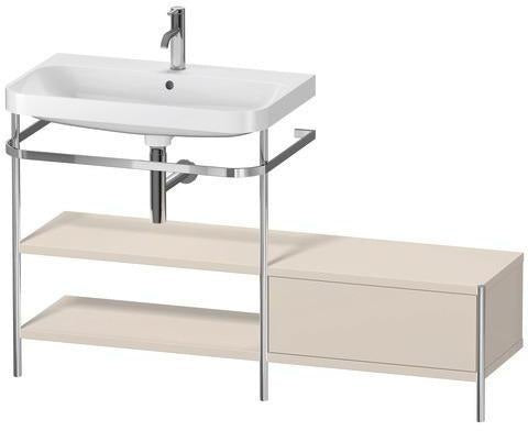 Duravit Happy D.2 Plus Waschtischunterbau 1400x490mm mit Metallkonsole supermatt