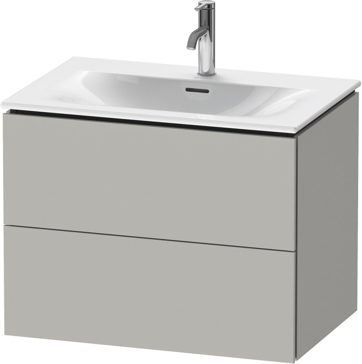 DURAVIT L-Cube Waschtischunterbau wandhängend 720 mm weiß matt mit 2 Schubkästen und Tip-On-Technik