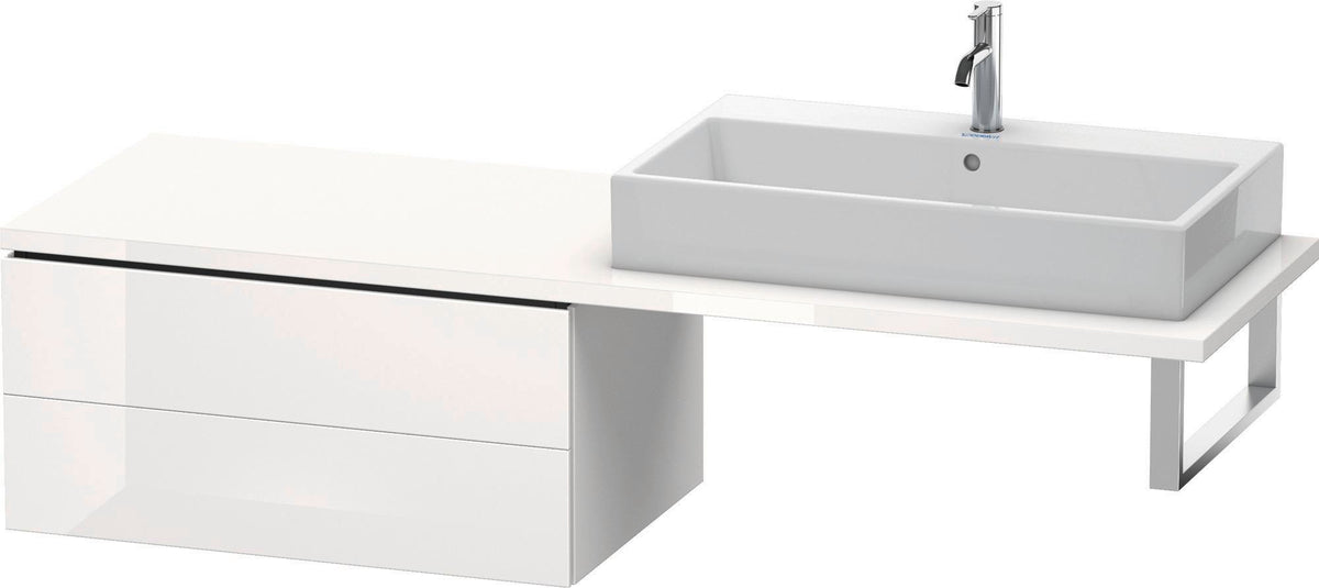 Duravit L-Cube Unterschrank für Konsole 820 mm, 2 Schubkästen, Weiß Matt