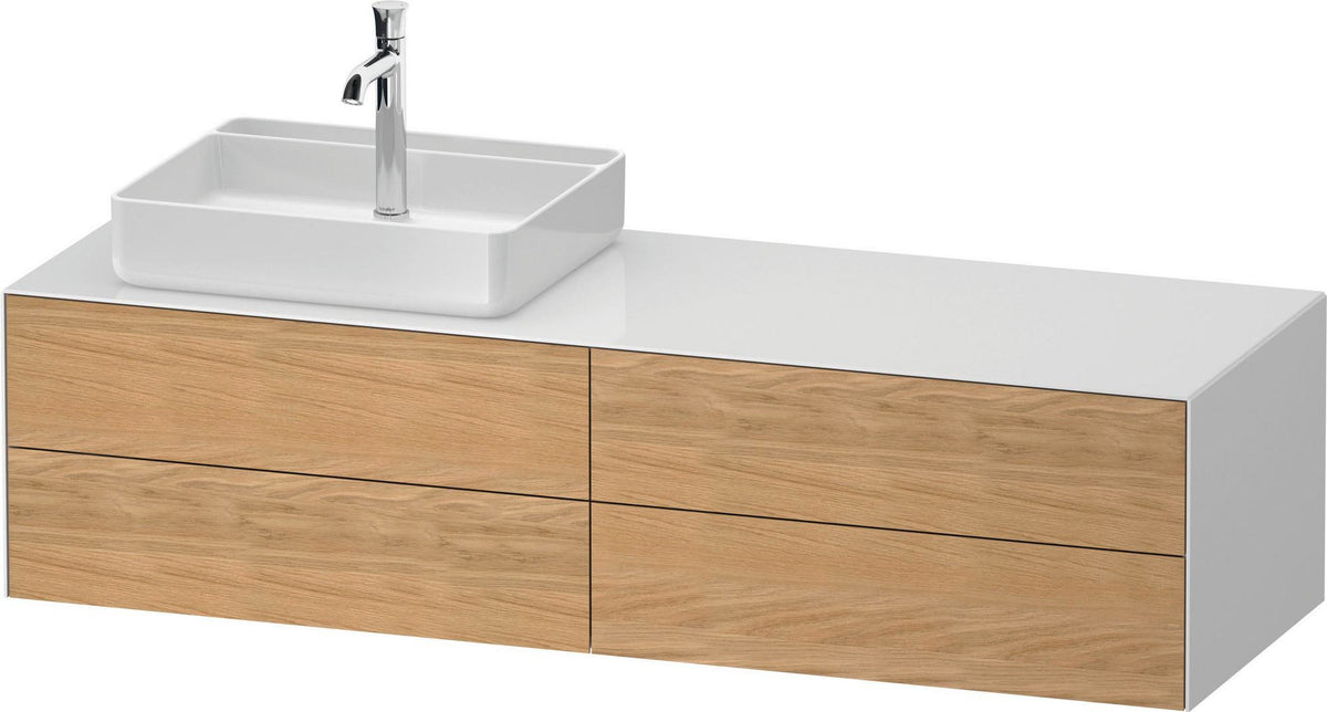 DURAVIT White Tulip Konsolen-Waschtischunterbau 1600 mm, 4 Schubkästen, Weiß Seidenmatt