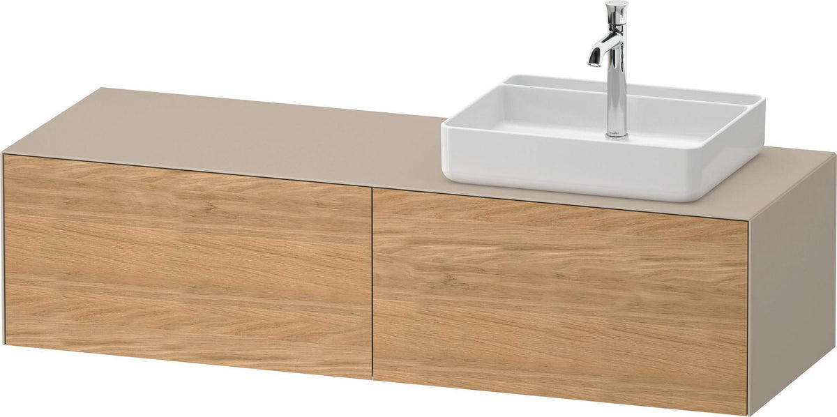 DURAVIT White Tulip Konsolen-Waschtischunterbau 1600 mm, 2 Auszüge, Weiß Seidenmatt, von Philippe Starck