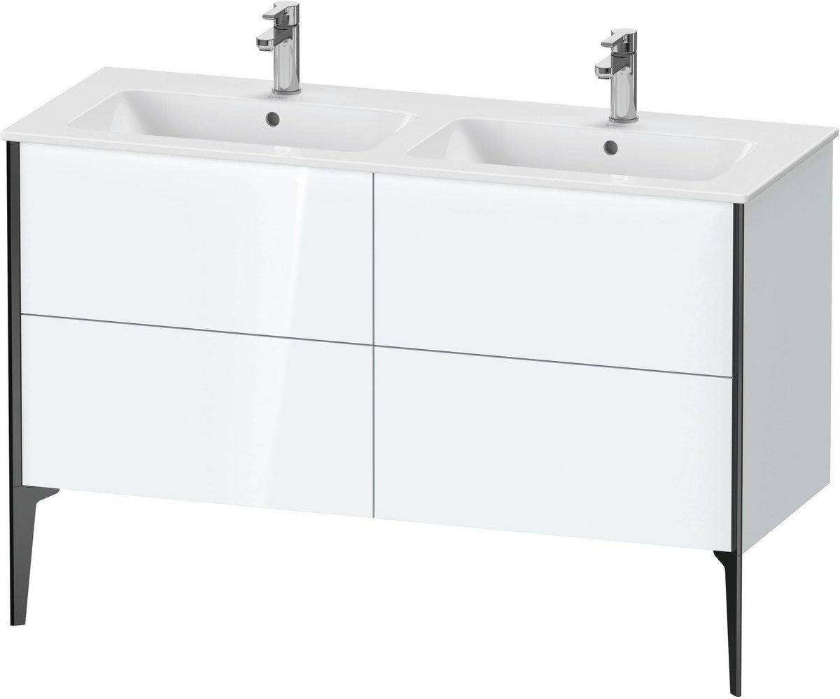 DURAVIT XViu Waschtischunterbau bodenstehend 1280 mm, 4 Auszüge, weiß matt – Tip-On