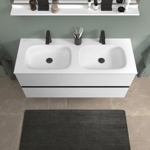 DURAVIT Sivida Spiegelablage 1200 mm in Chrom/Weiß Hochglanz – Ablage mit Befestigungsmaterial