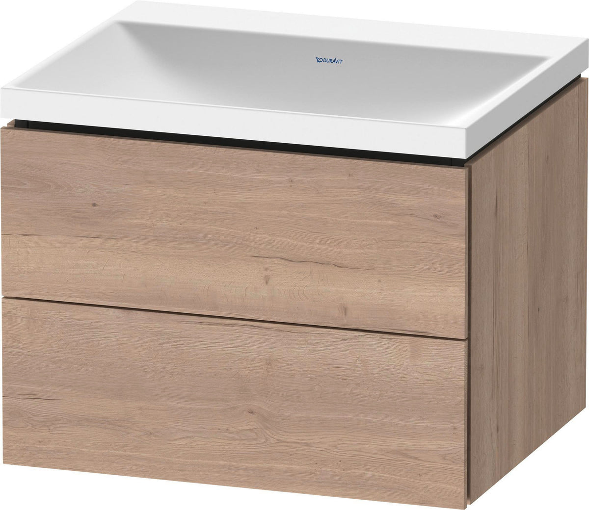 DURAVIT L-Cube Waschtischset 600x480x480 mm Nussbaum Matt mit Tip-on Technik