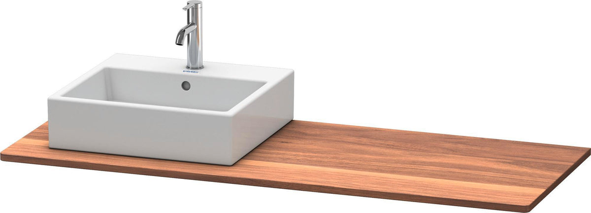 Duravit XSquare Massivholzkonsole 1400 mm amerikanischer Nussbaum mit 1 Ausschnitt