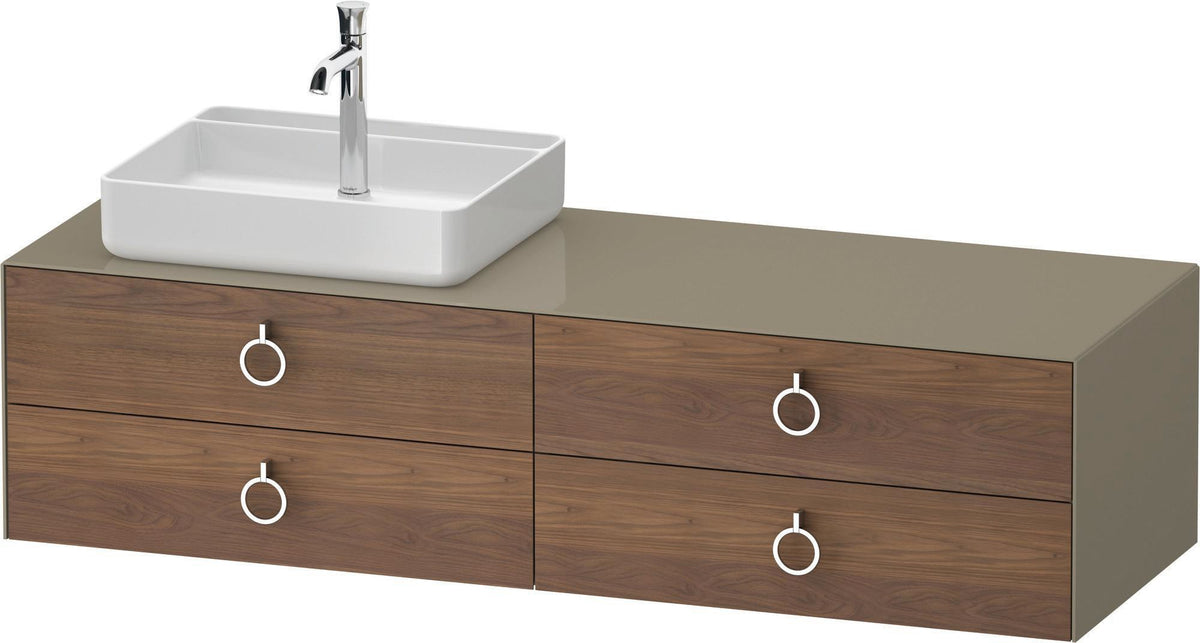 DURAVIT White Tulip Konsolenwaschtischunterbau 1600 mm, 4 Schubkästen, Weiß Seidenmatt, Philippe Starck