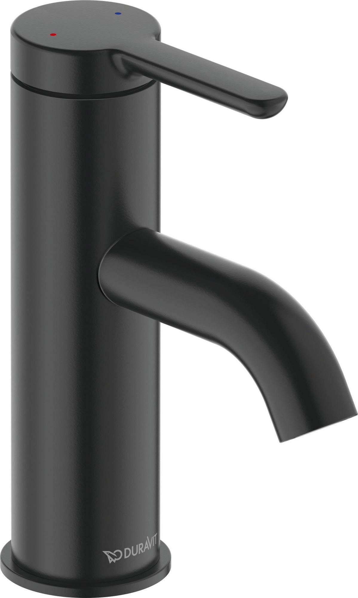 Duravit C.1 Einhebel-Waschtischmischer 91 mm Schwarz Matt – Ohne Zugstange