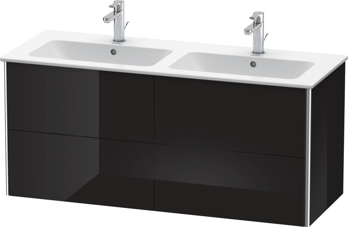 Duravit XSquare Waschtischunterbau 1280 mm, 4 Schubkästen, Betongrau Matt, wandhängend