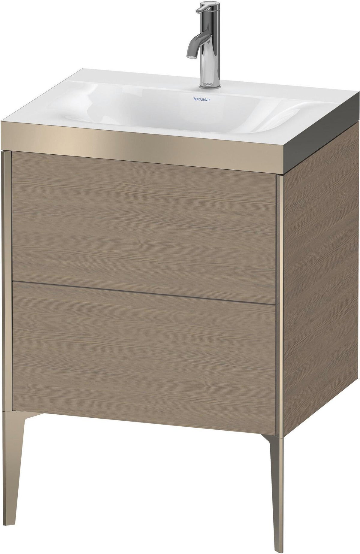 DURAVIT XViu c-bonded Waschtischunterbauset 610x600x480mm Eiche mit 2 Auszügen