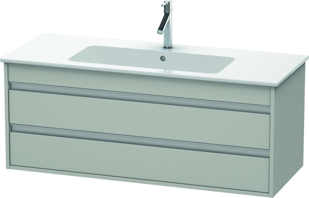 DURAVIT Ketho Waschtischunterbau 1200 mm betongrau matt mit 2 Schubkästen und Soft-Close