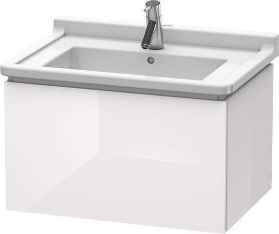 Duravit L-Cube Waschtischunterbau 670 mm taupe supermatt, 1 Auszug mit Tip-On-Technik
