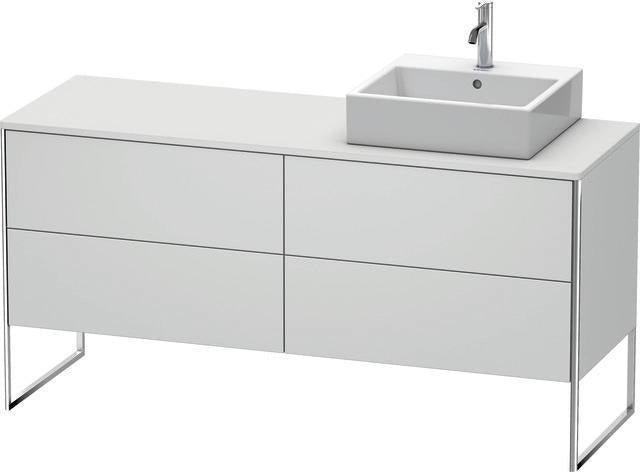 Duravit XSQUARE Waschtischunterbau 1600x400x548mm mit 4 Auszügen, Becken rechts