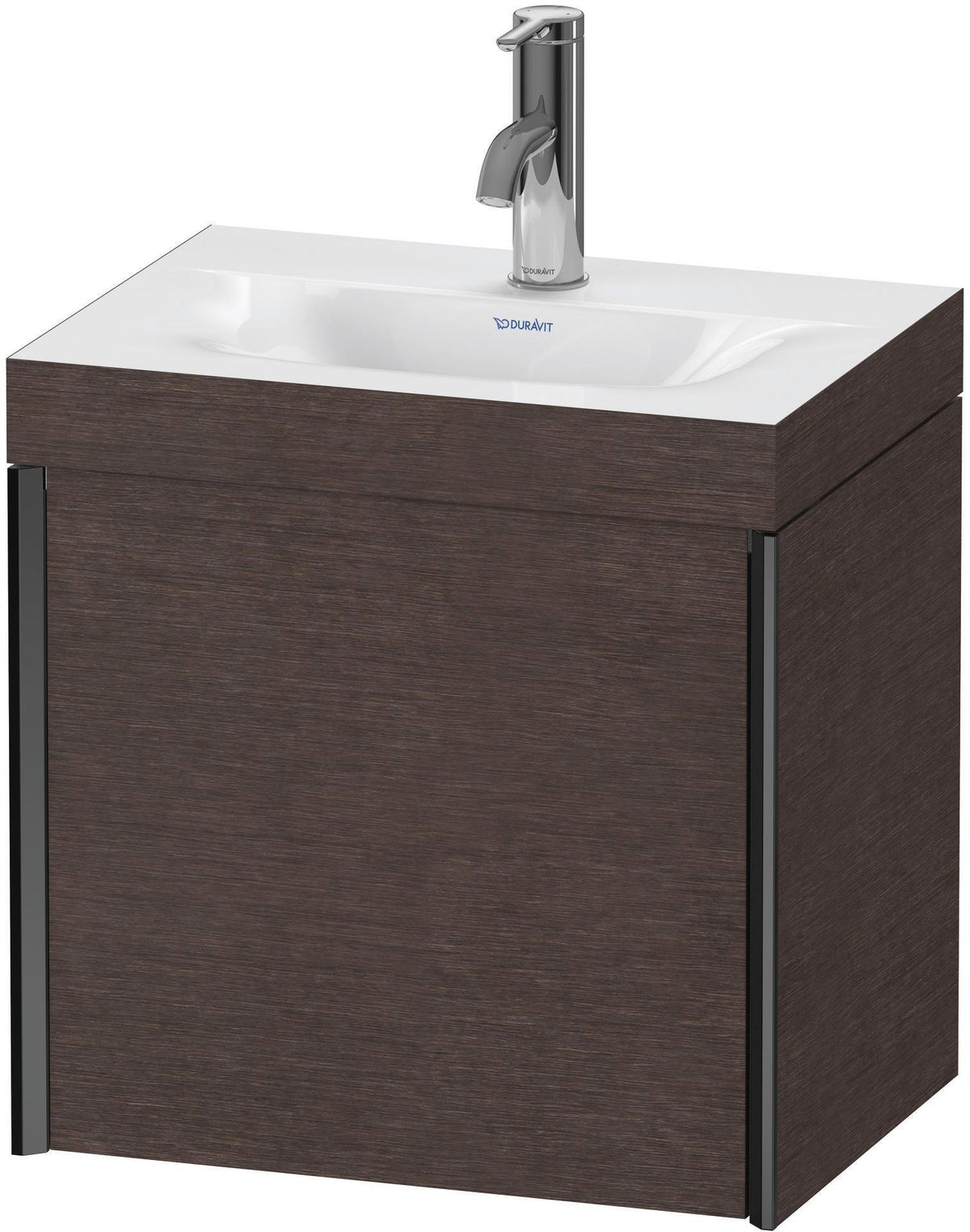 DURAVIT XViu Waschtischunterbauset mit 1 Tür, 460x450x330 mm, schwarz matt/Eiche, wandhängend