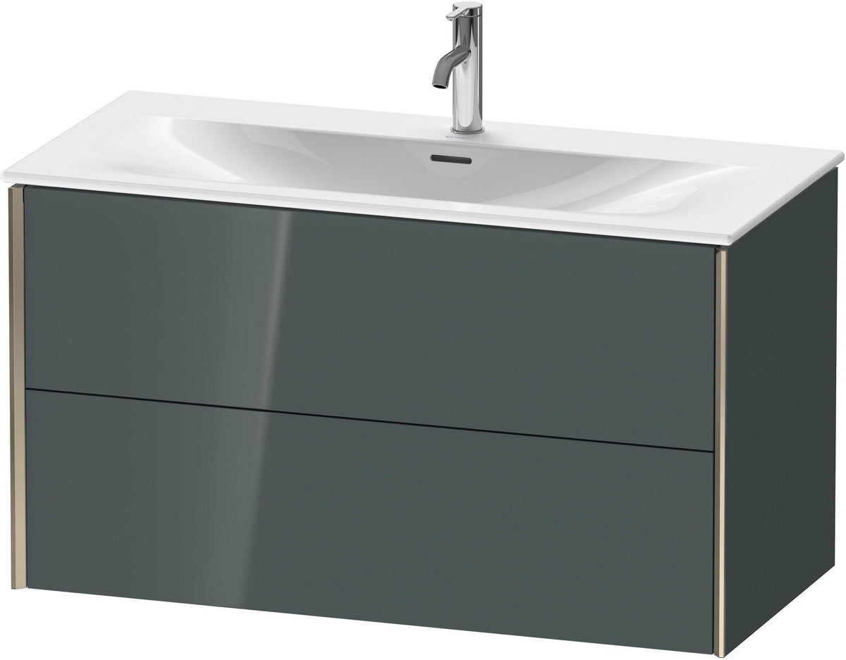 DURAVIT XViu Waschtischunterbau wandhängend 1010 mm, 2 Schubkästen, weiß matt – mit Tip-On-Technik