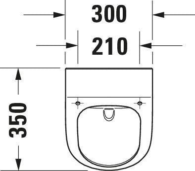 DURAVIT Urinal ME by Starck spülrandlos, weiß, 350x300x585 mm, für Deckelmontage