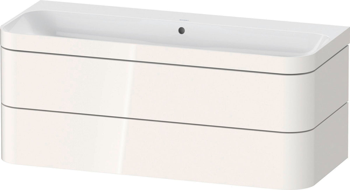 Duravit Happy D.2 c-bonded Waschtischset 1175 mm wandhängend mit 2 Schubkästen und Tip-on Technik
