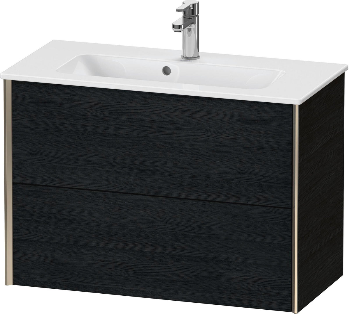 DURAVIT XViu Waschtischunterbau wandhängend 810 mm, 2 Schubladen, champagner matt/weiß matt