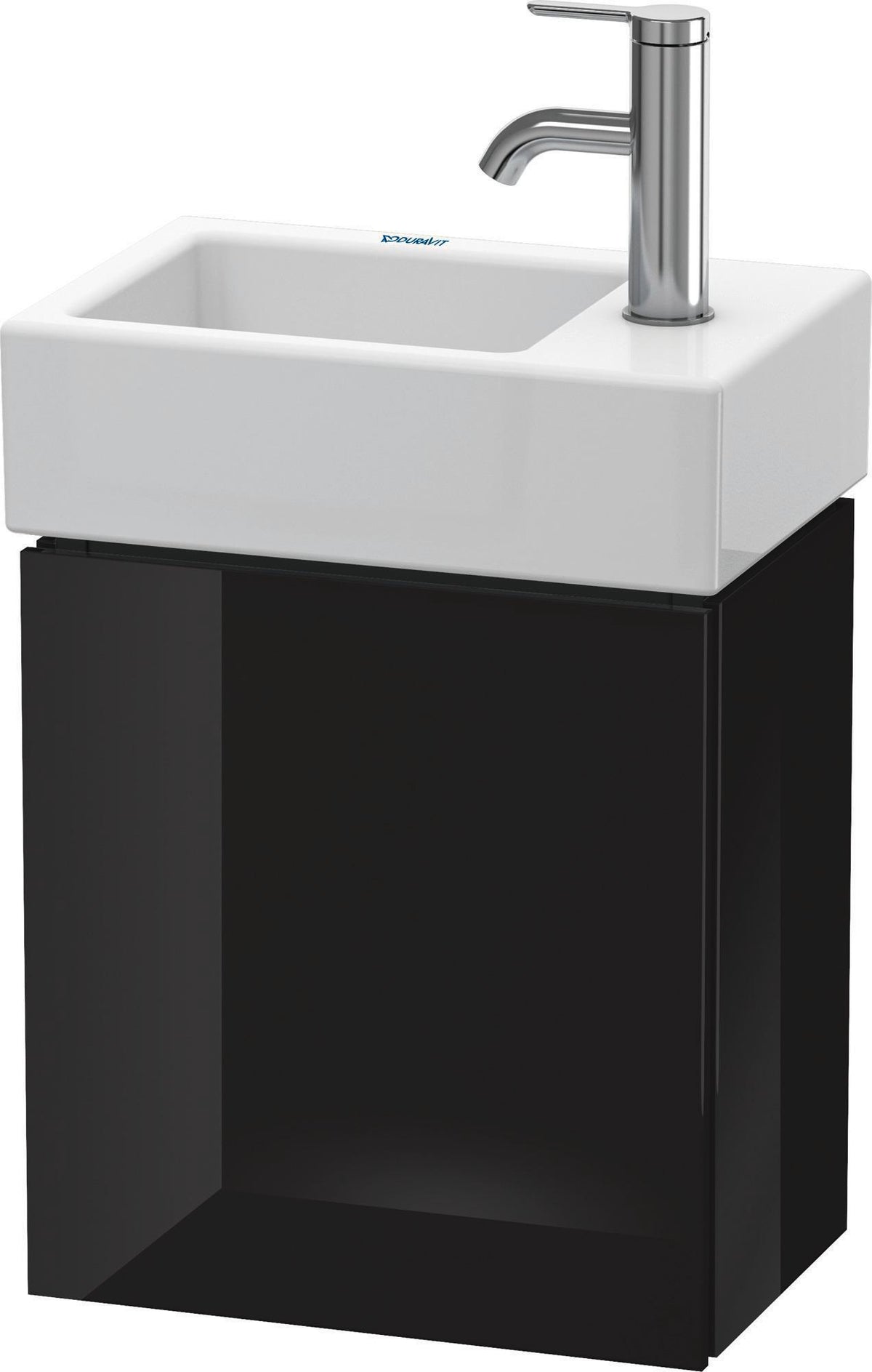 DURAVIT L-Cube Waschtischunterbau betongrau matt, 1 Tür, Anschlag links, wandhängend
