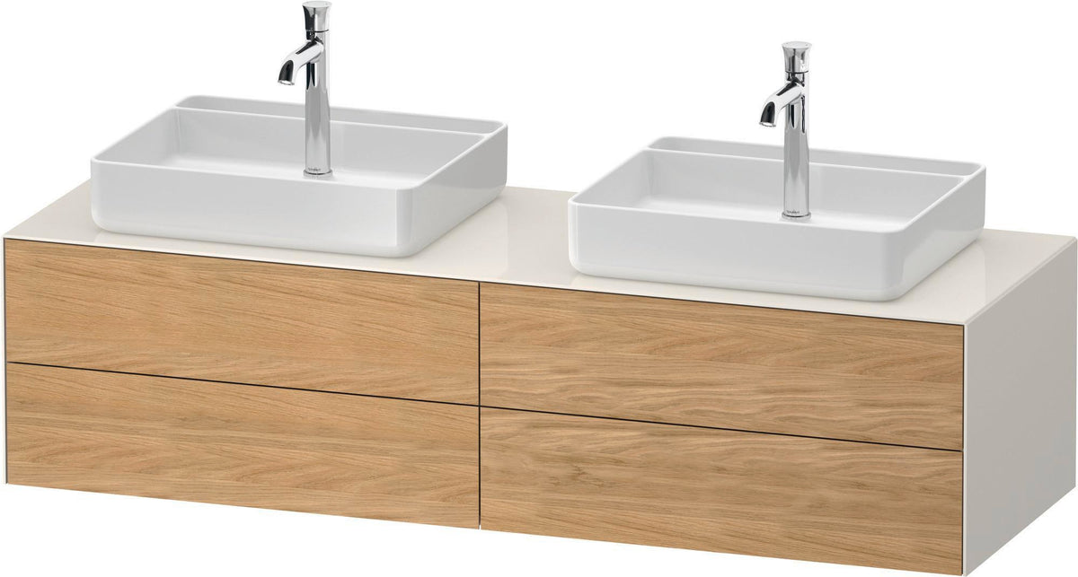 Duravit White Tulip Waschtischunterbau 1600 mm Nussbaum links von Philippe Starck