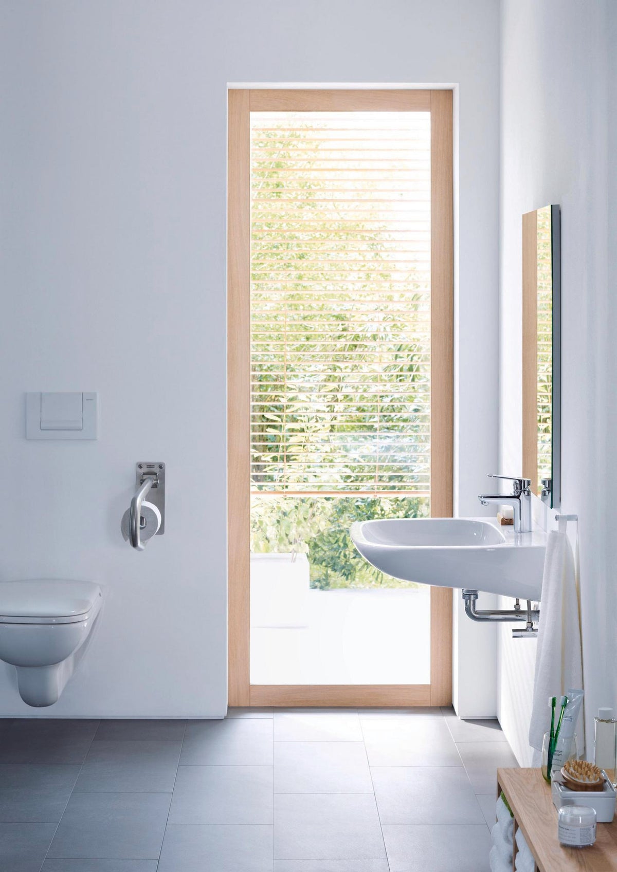 Duravit D-Code Waschtisch 600 mm weiß mit Überlauf und 1 Hahnloch, wandhängend