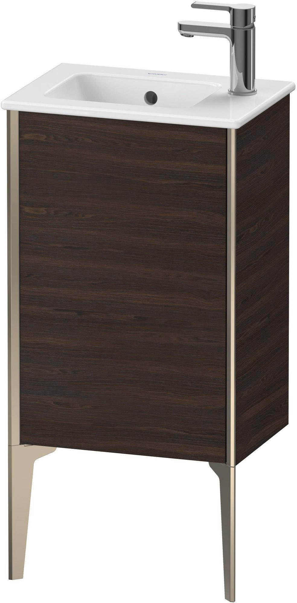 DURAVIT XViu Waschtischunterbau bodenstehend 594 mm Nussbaum Echtholzfurnier 1 Tür links