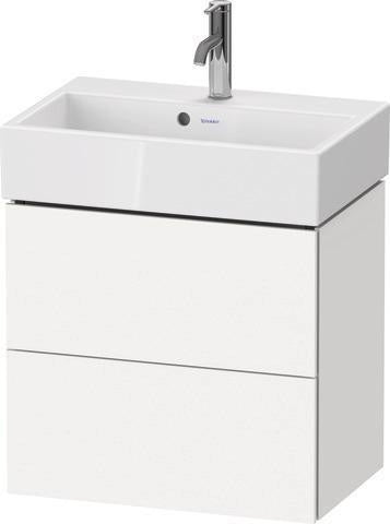 Duravit L-Cube Waschtischunterbau 584 mm taupe supermatt mit 2 Schubkästen und Tip-On-Technik