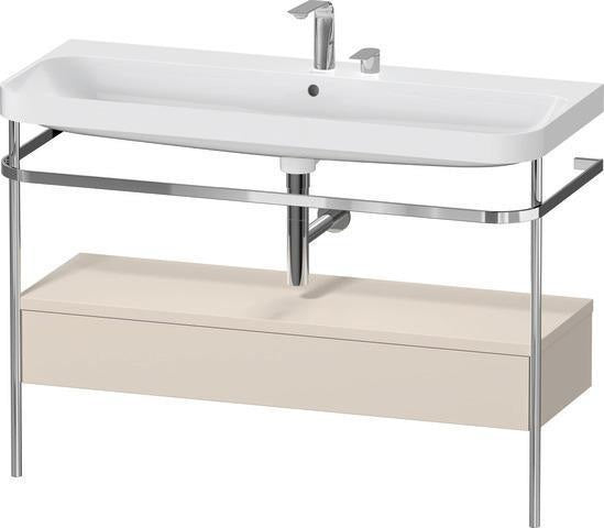 Duravit Waschtischset Happy D.2 Plus 1175x490mm Taupe Supermatt Ein Hahnloch