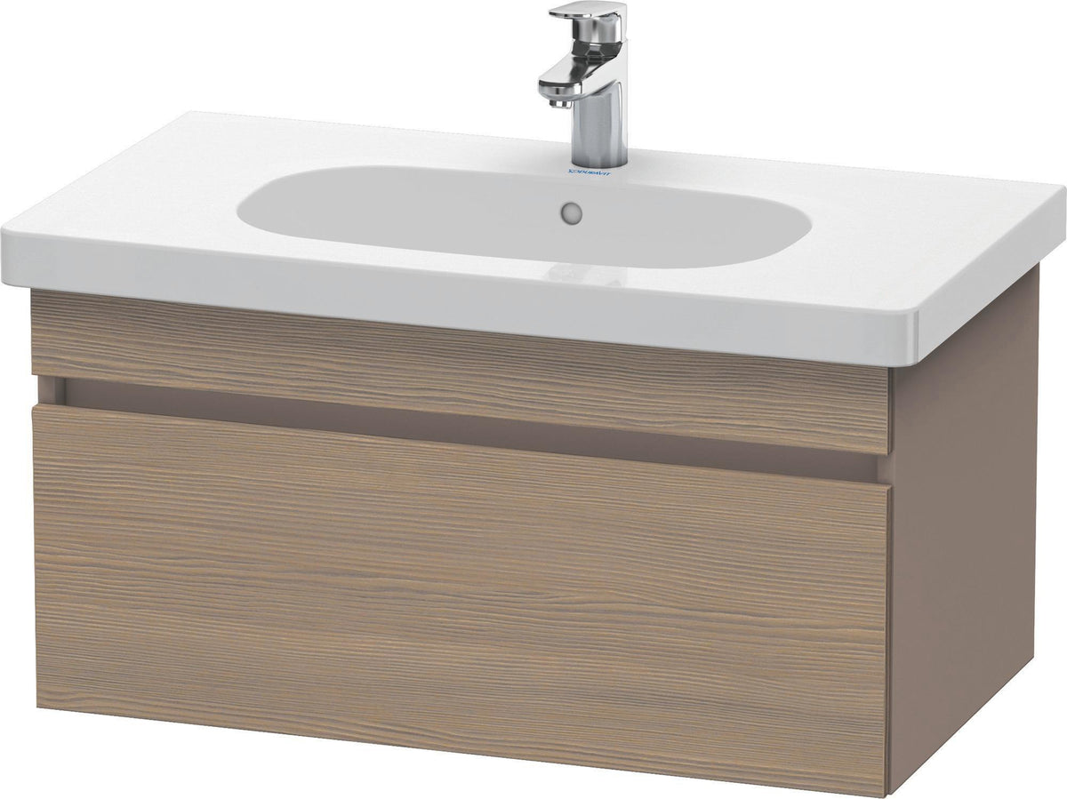 DURAVIT DuraStyle Waschtischunterbau 800 mm Eiche Terra/Weiß Matt, 1 Auszug, wandhängend