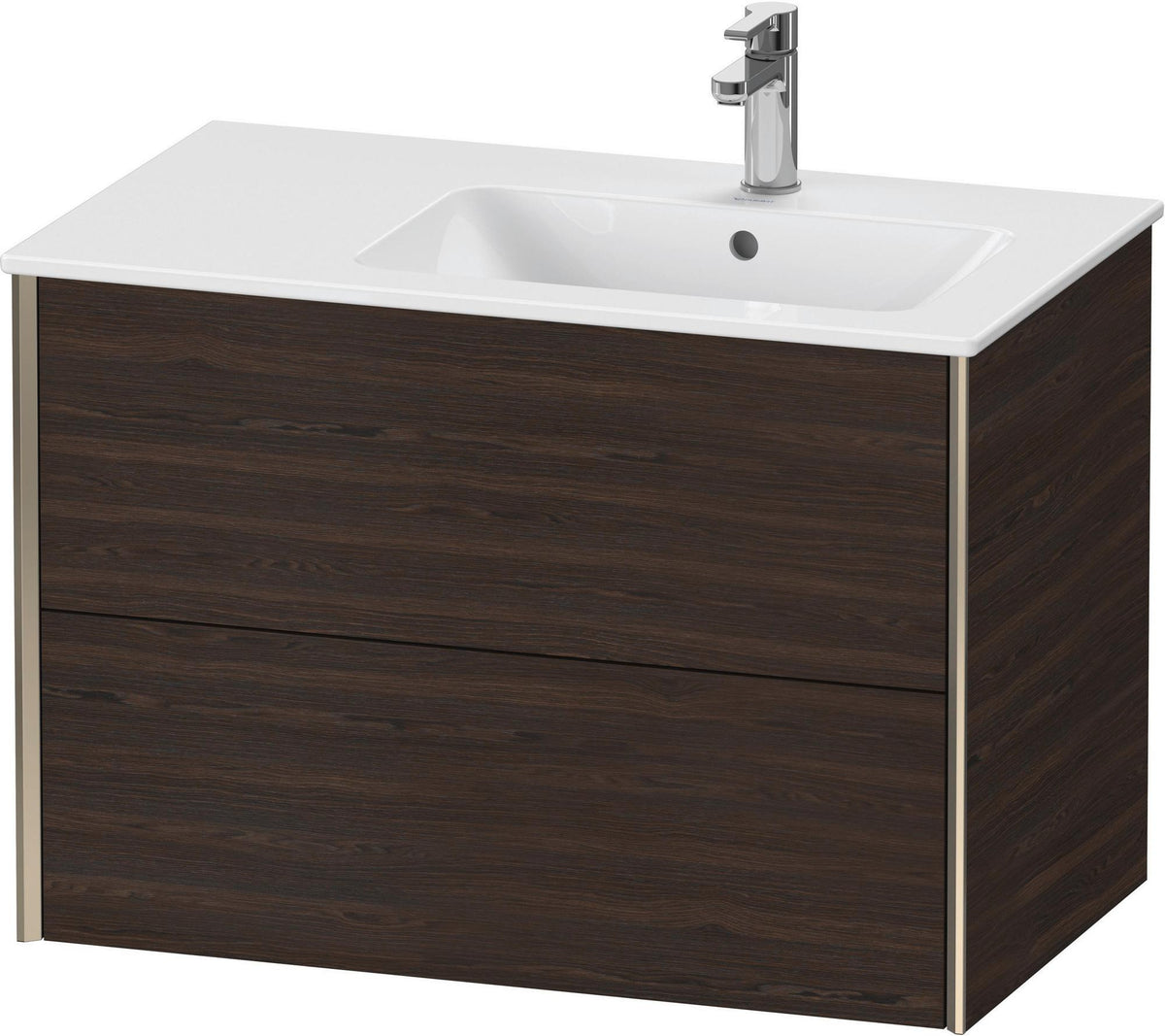 DURAVIT XViu Waschtischunterbau wandhängend 810 mm, 2 Schubkästen, weiß matt