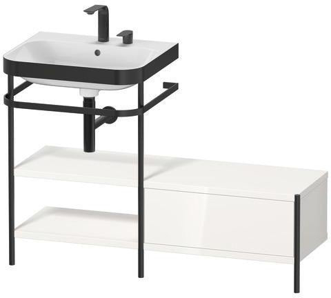 Duravit Waschtischset Happy D.2 Plus 1200x490mm Taupe Supermatt – Einrichtungssystem Nussbaum Mitte