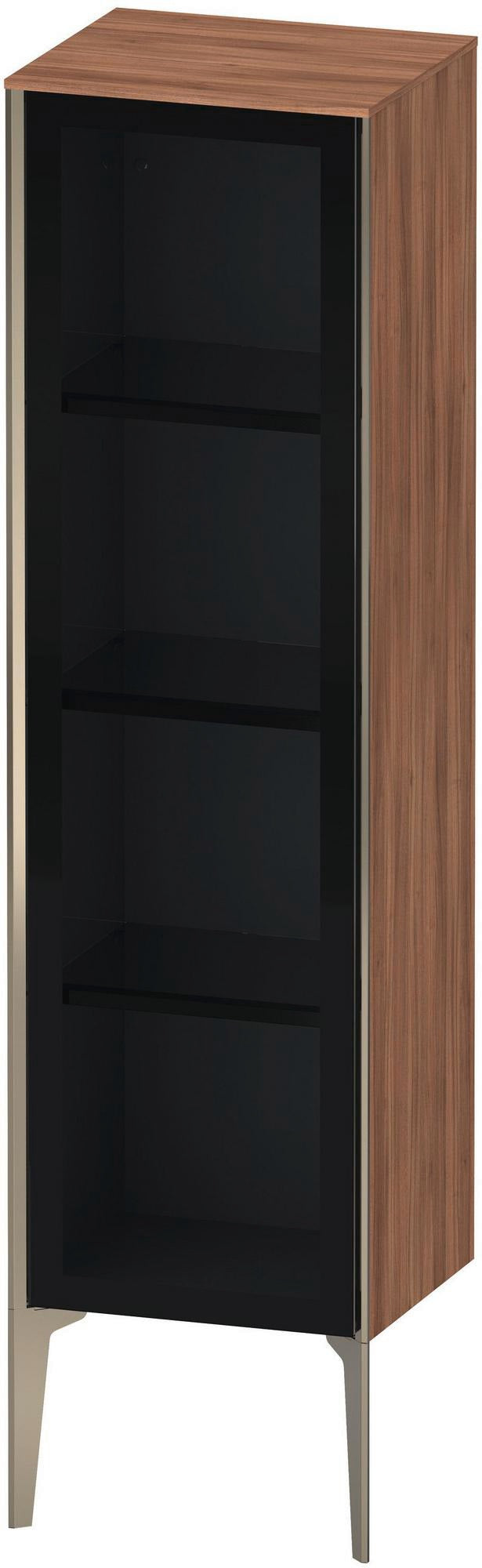 DURAVIT XViu Halbhochschrank mit Glastür 1330 mm, rechts, champagner matt/weiß matt