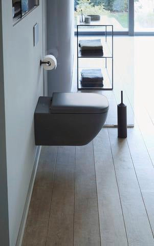 DURAVIT WC-Sitz Happy D.2 Anthrazit matt mit Absenkautomatik und Edelstahl-Scharnieren