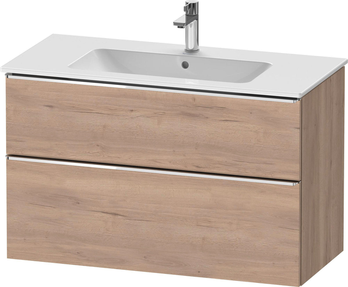 DURAVIT D-Neo Waschtischunterbau 1010 mm Eiche Schwarz mit Bronze Griff
